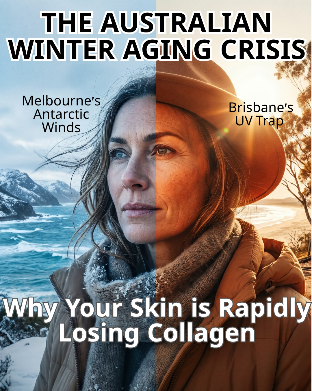 The Australian Winter Aging Crisis         From Melbourne’s Antarctic Winds to Brisbane’s UV Trap: Why Your Skin is Rapidly Losing Collagen