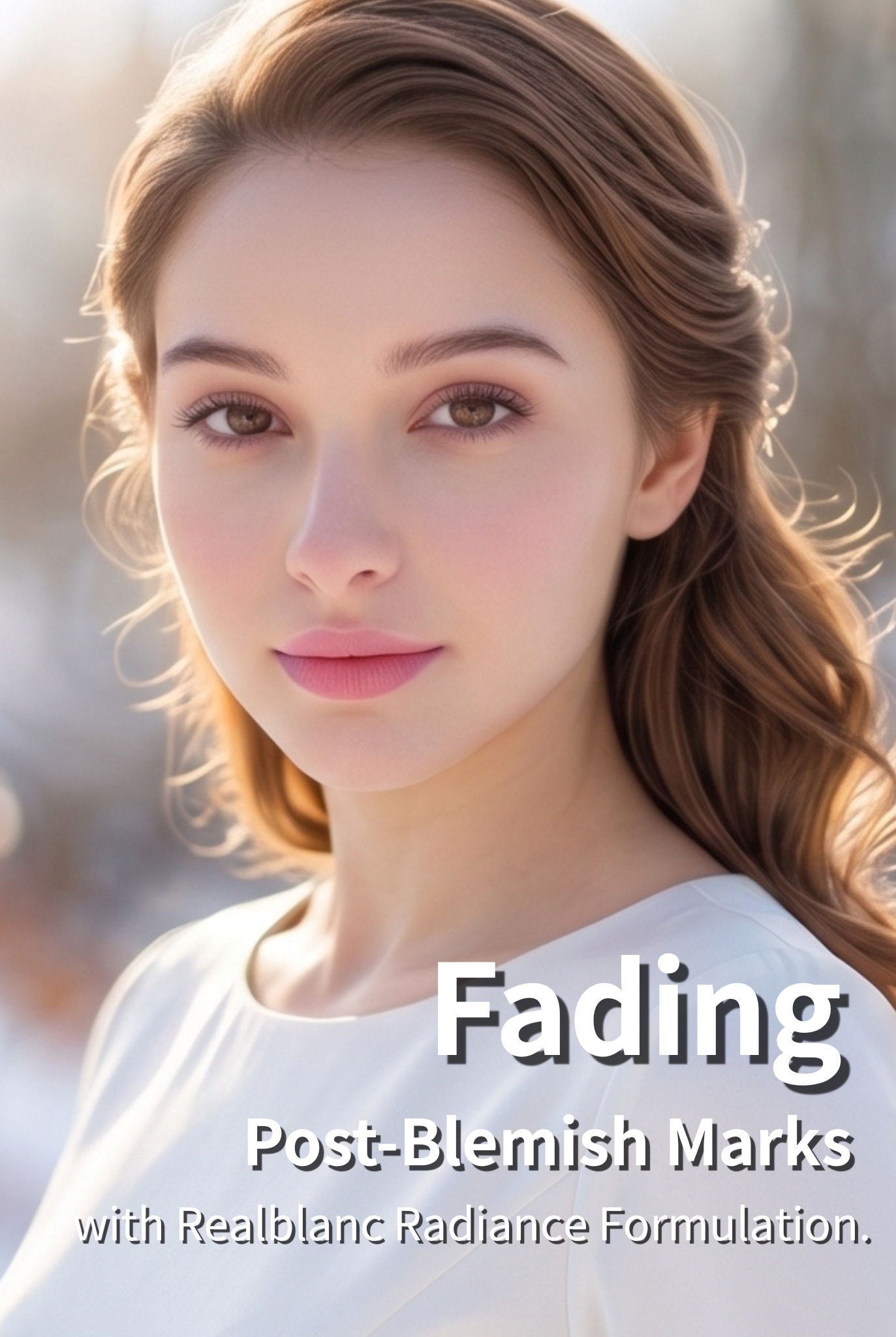 Fading Post-Blemish Marks with RealBlanc Radiance Formulation.